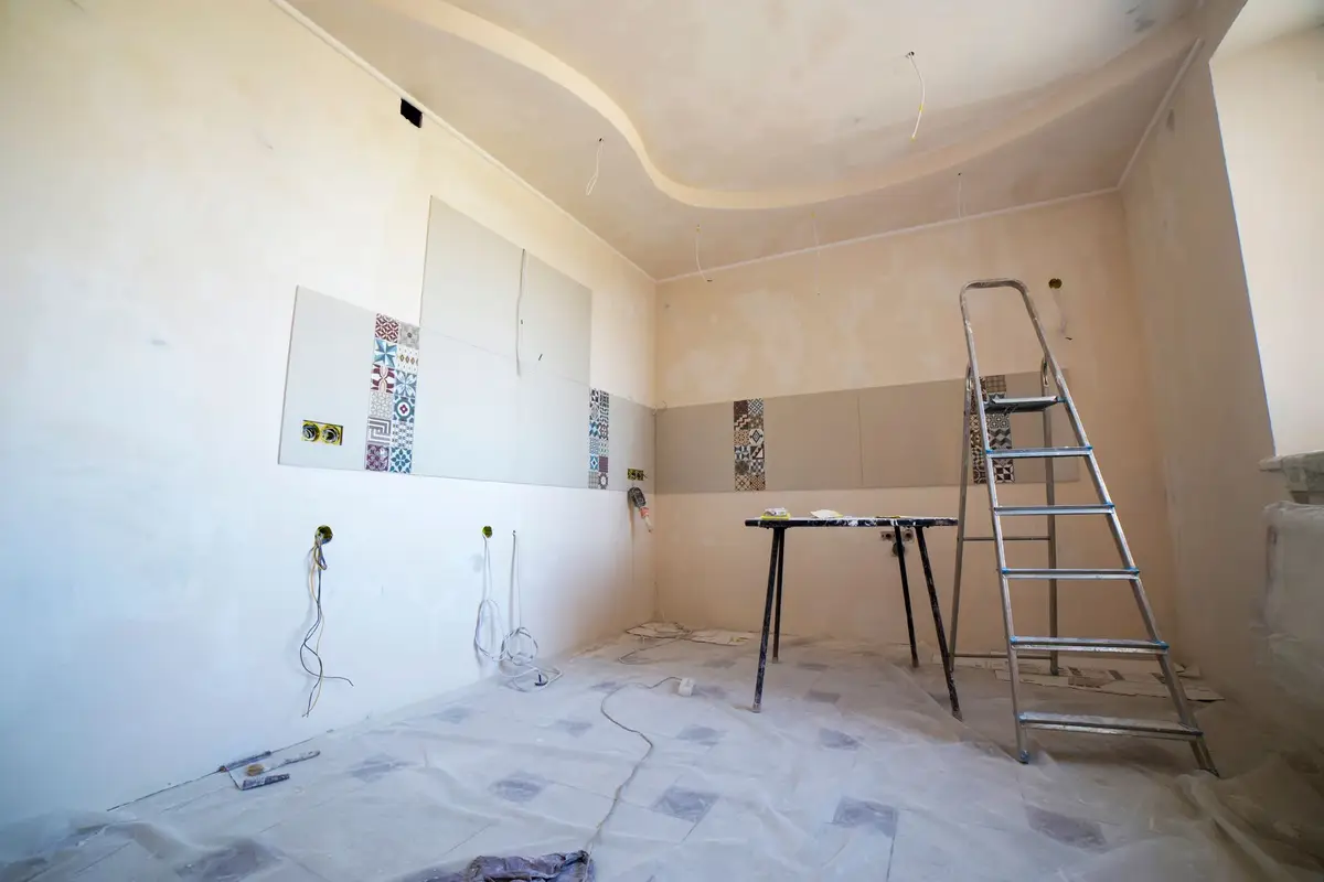 A room in the middle of a remodel